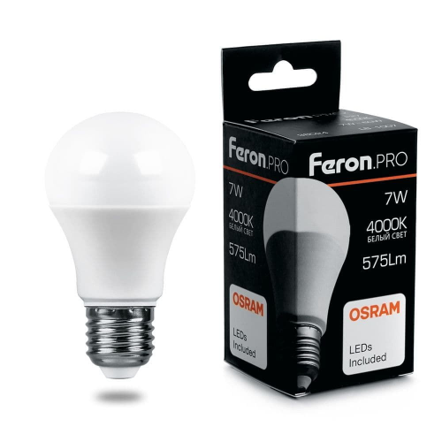 Лампа светодиодная Feron.PRO LB-1011 Шар E27 11W 4000K OSRAM LED, 1шт, Feron, 38030