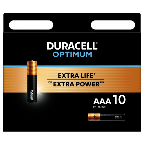 Батарейки Duracell 5014072 ААА алкалиновые 1,5v 10 шт. LR03-10BL Optimum, 10шт Б0056027