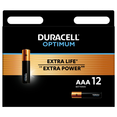Батарейки Duracell 5014074 ААА алкалиновые 1,5v 12 шт. LR03-12BL Optimum, 12шт Б0056029