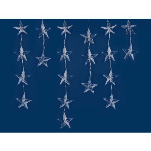 Uniel Uld-e5505-196/dtk white-blue ip20 stars-1 занавес светодиодный фигурный "звёздочки-1", 5,5х 0,5м. 56 подвесов. 196 светодиодов. белый и синий свет. провод прозрачный. tm uniel., 1шт, UL-00001410