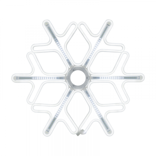 Фигура Снежинка из гибкого неона с эффектом тающих сосулек, 60х60 см, цвет свечения белый NEON-NIGHT, 1шт, NEON-NIGHT, 501-225