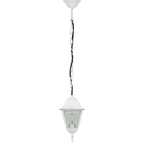 Светильник садово-парковый 4105 четырехгранный на цепочке 60W E27 230V, белый, 1шт, Feron, 11021