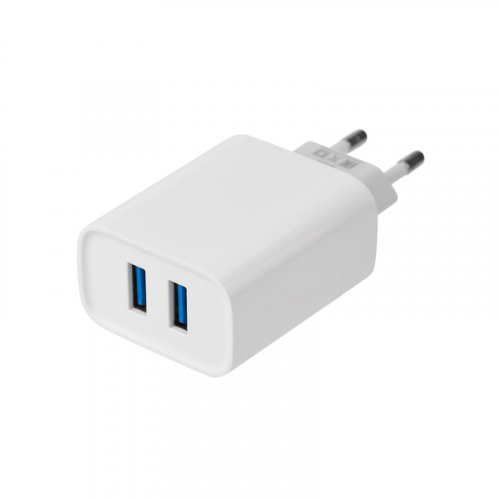 Сетевое зарядное устройство для iPhone/iPad REXANT 2 x USB, 5V, 2.4 A, белое, 1шт, REXANT, 16-0276