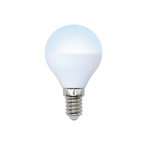 Led-g45-11w/nw/e14/fr/nr лампа светодиодная. форма "шар", матовая. серия norma. белый свет (4000K). Картон. ТМ Volpe, 1шт, UL-00003831