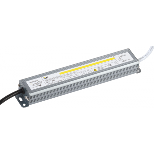 IEK Драйвер LED ИПСН-PRO 5050 30Вт 12В блок-шнуры IP67 ИЭК LSP1-030-12-67-33-PRO, 1шт