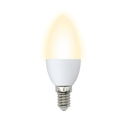 Led-c37-11w/ww/e14/fr/nr лампа светодиодная. форма "свеча", матовая. серия norma. теплый белый свет (3000K). Картон. ТМ Volpe, 1шт, UL-00003812