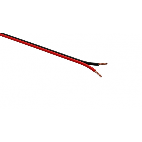 Акустический кабель ЭРА 2х0,25 мм2 красно-черный 100 м, 1шт, ЭРА, A-25-RB, Б0048262