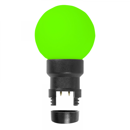 Лампа шар 6 LED для белт-лайта, цвет: Зелёный, Ø45мм, зелёная колба, 1шт, NEON-NIGHT, 405-144