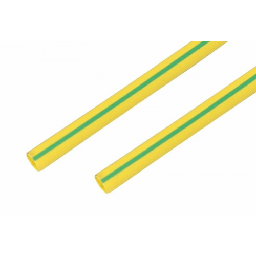 Трубка термоусаживаемая ТУТ нг 20,0/10,0мм, желто-зеленая, упаковка 10 шт. по 1м REXANT, 10шт, REXANT, 22-0007