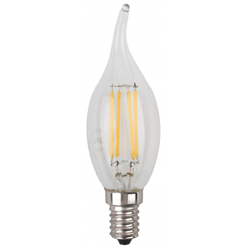 Лампочка светодиодная ЭРА F-LED BXS-7W-840-E14 Е14 / Е14 7Вт филамент свеча на ветру нейтральный белый свет, 1шт, ЭРА, F-LED BXS-7W-840-E14, Б0027945