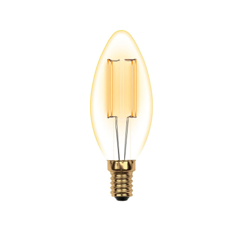 Uniel Led-c35-5w/golden/e14 glv21go лампа светодиодная vintage. форма «свеча», золотистая колба. картон. тм uniel, 1шт, UL-00002396