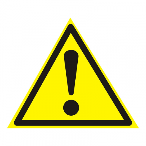 Наклейка знак безопасности «Внимание. Опасность» 150х150х150 мм REXANT, 10шт, REXANT, 55-0021