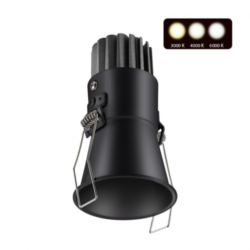 Встраиваемый светодиодный светильник с переключателем цветовой температуры NOVOTECH SPOT LANG 358907, LED, 7W, IP20, 1шт, NOVOTECH, 358907