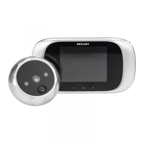 Видеоглазок дверной REXANT (DV-112) с цветным LCD-дисплеем 2.8" с функцией записи фото и звонком, 1шт, REXANT, 45-1112