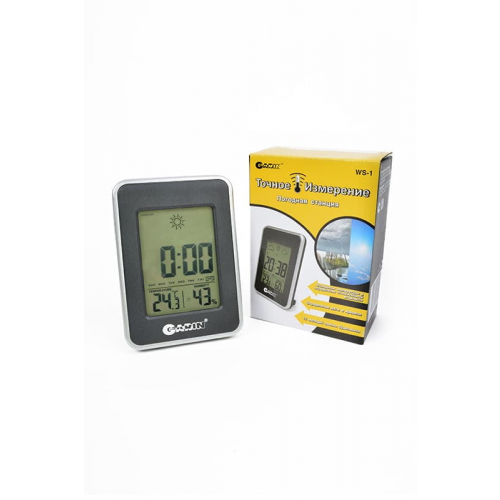 Метеостанция GARIN Точное Измерение WS-1 термометр-гигрометр-часы, 1шт 12569