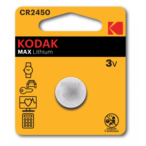 KODAK Батарейки Kodak CR2450-BL1 MAX Lithium, 1шт Б0050401