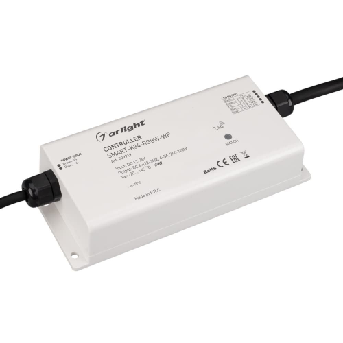 Контроллер SMART-K34-RGBW-WP (12-36V, 4x5A, 2.4G), 1шт, Arlight, 029919
