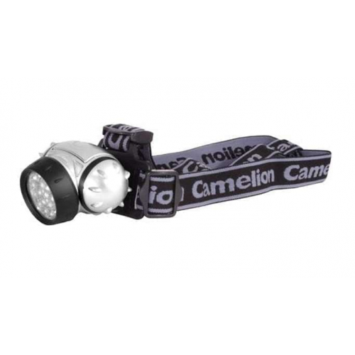 Фонарь налобный LED 5323-19Mx (19 ультра ярких LED 4 режима, 3хR03 в комплекте, метал.) Camelion 8138, 1шт
