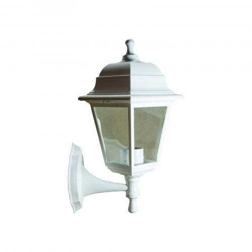 Садово-парковый светильник ЭРА НБУ 04-60-001 белый 4 гранный настенный IP44 Е27 max60Вт, 1шт, ЭРА, Б0048113