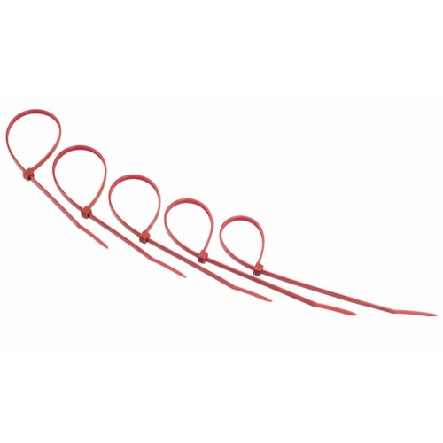 Стяжка кабельная нейлоновая 200x3,6мм, красная (25 шт/уп) REXANT, 10шт, REXANT, 07-0206-25
