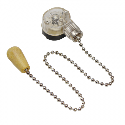 Выключатель для настенного светильника c деревянным наконечником «Silver», индивидуальная упаковка, 1 шт. REXANT, 1шт, REXANT, 32-0105-1