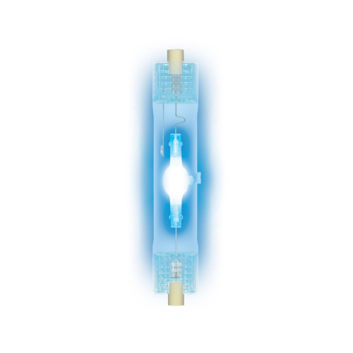 Лампа Uniel металогалогенная линейная MH-DE-70/BLUE/R7s обладает цоколем R7s и мощностью 70 вт, синий цвет свечения, 1шт, 04847