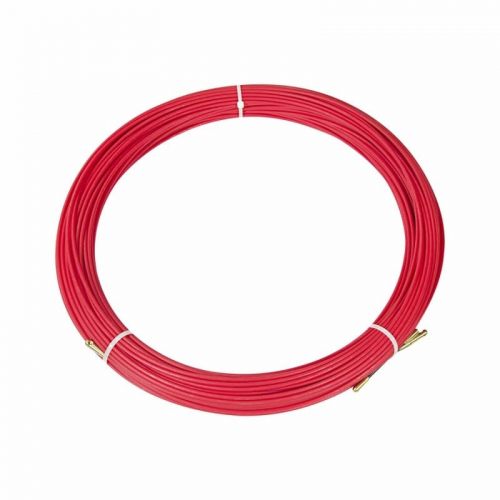 Протяжка кабельная (мини УЗК в бухте), стеклопруток, d=3,5мм, 100м, красная REXANT, 1шт, REXANT, 47-1100