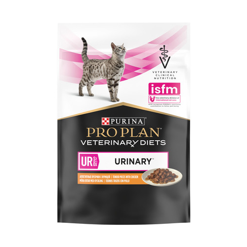Влажный корм для кошек диетический PRO PLAN® VETERINARY DIETS UR ST/OX Urinary при болезнях нижних отделов мочевыводящих путей, с курицей, 85 гр
