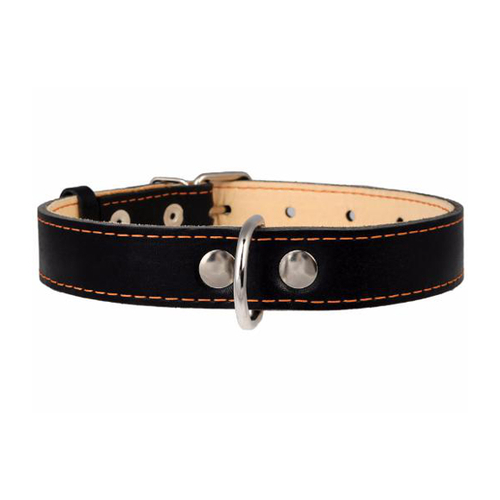 Collar Ошейник для собак двойной, с украшением, ширина 2,5 см, длина 38-50 см, черный