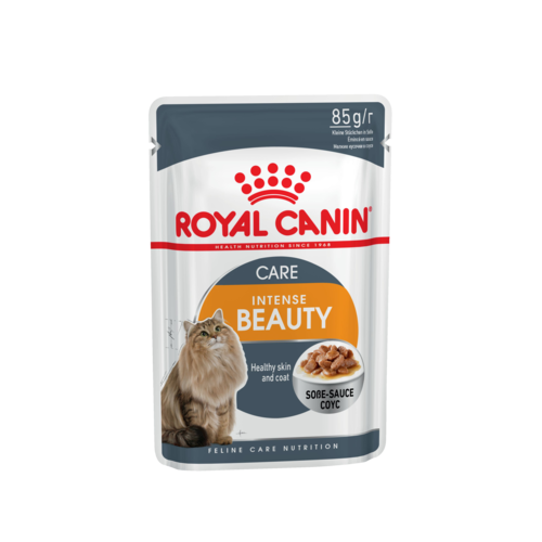 Royal Canin Intense Beauty Кусочки паштета в соусе для взрослых кошек для кожи и шерсти, 85 гр