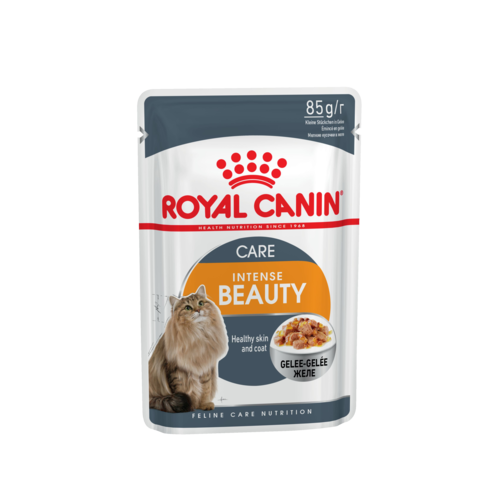 Royal Canin Intense Beauty Кусочки паштета в желе для взрослых кошек для кожи и шерсти, 85 гр