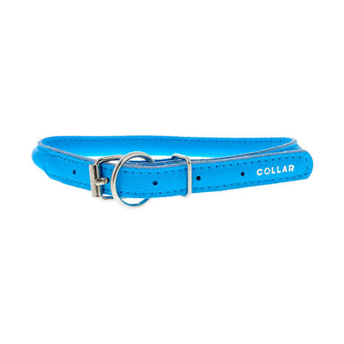 Collar Ошейник для собак "Collar Glamour", круглый, диаметр 1 см, длина 39-47 см, синий