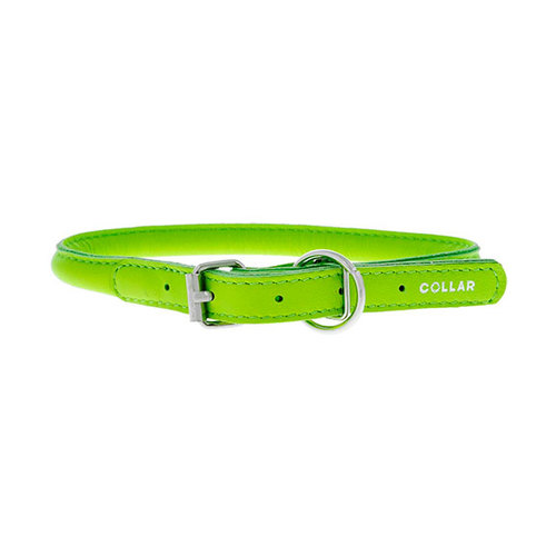 Collar Ошейник для собак, "Collar Glamour", круглый, ширина 8 мм, длина 33-41 см, зеленый