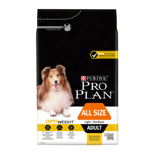 Сухой корм PRO PLAN® для взрослых собак всех пород склонных к избыточному весу и/или стерилизованных, с высоким содержанием курицы, 3 кг
