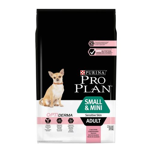 Сухой корм Pro Plan для взрослых собак мелких и карликовых пород с чувствительной кожей, с высоким содержанием лосося, 7 кг