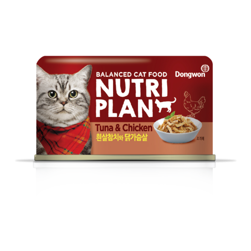 NUTRI PLAN Тунец с куриной грудкой в собственном соку для кошек, 160 гр