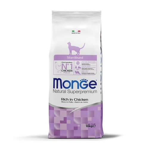 Monge Cat Sterilised Сухой корм для стерилизованных кошек, курица, 10 кг