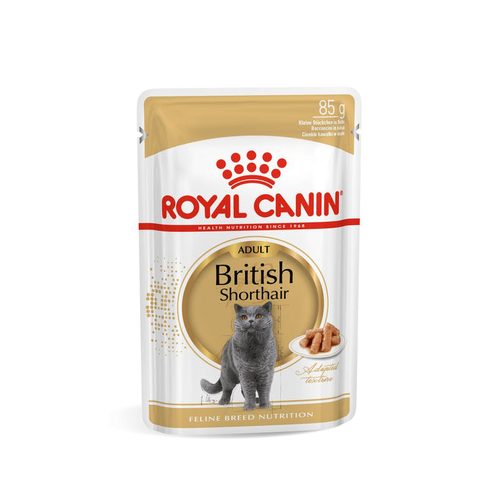 Royal Canin British Shorthair Adult Кусочки паштета в соусе для взрослых кошек Британская короткошерстная, 85 гр
