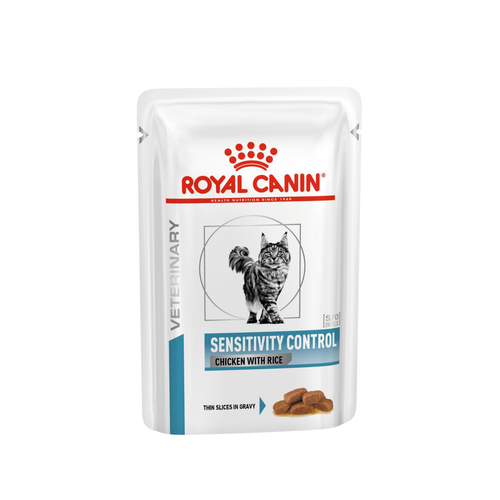 Royal Canin Sensitivity Control лечебный консервированный корм для взрослых кошек при пищевой аллергии (курица и рис), 85 гр