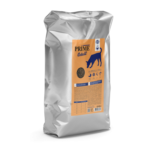 PRIME ADULT Полнорационный сухой корм для взрослых собак всех пород, с ягненком, 15 кг