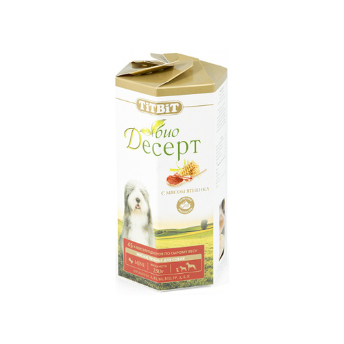 TiTBiT Био Десерт Печенье для взрослых собак всех пород (с ягненком), 250 гр