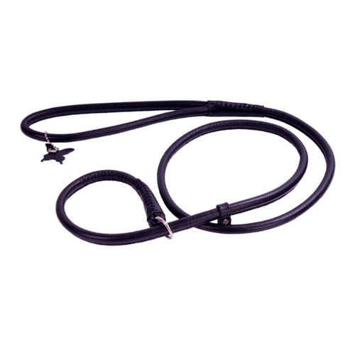 Collar Glamour Поводок-удавка круглый для собак, ширина 8 мм, длина 135 см, черный