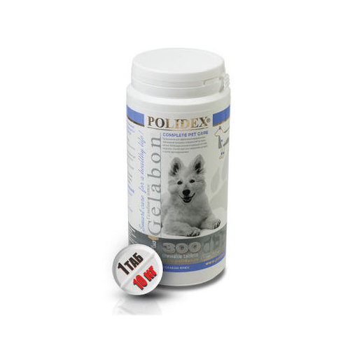 Polidex Gelabon plus Кормовая добавка для собак для профилактики и лечения суставов, 300 таблеток
