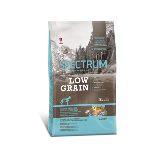 SPECTRUM Low-Grain Adult Сухой корм для собак средних и крупных пород, 2,5 кг