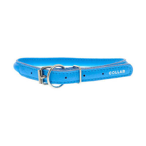 Collar Ошейник для собак "Collar Glamour", круглый, диаметр 8 мм, длина 33-41 см, синий