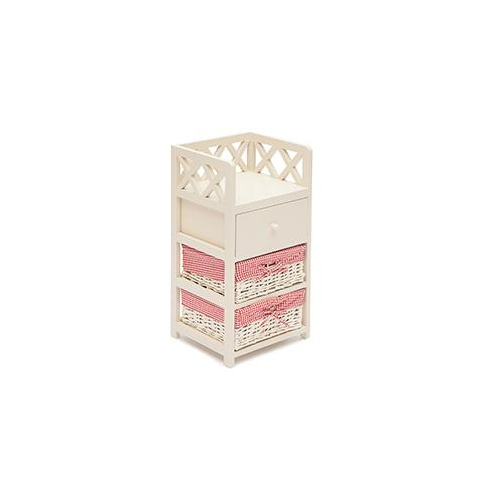 Тумба Тетчер Secret De Maison Cage 3 mod. 4339 с ящиком butter white / ткань красная клетка