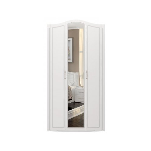 Шкаф трехдверный Ижмебель для одежды Виктория 9 с зеркалом