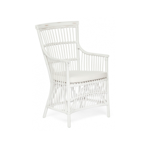 Кресло Тетчер из ротанга Secret De Maison Riviera с подушкой белое