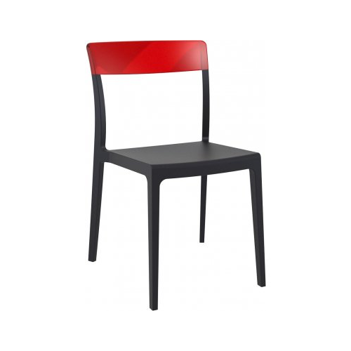 Пластиковый стул Siesta Contract Flash черный / красный