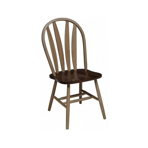 Деревянный стул Мебель Малайзии LT C15247S dark oak K511 / grey G508 собранный